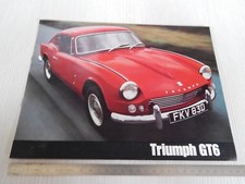DEPLIANT BROCHURE ORIGINALE TRIUMPH GT6 IN INGLESE PROSPEKT