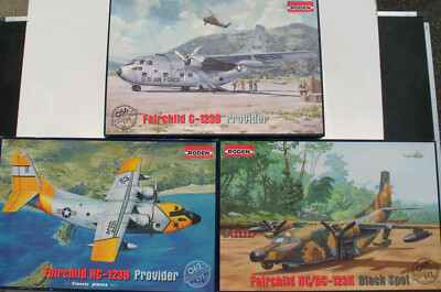 RODEN 056 058 062 - Fairchild Provider C + HC-123B + Black Spot NC/AC-123K -1:72