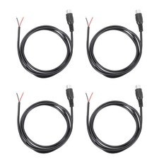 Cavo Altoparlante RCA a Filo Nudo da 3,3FT, Spina Femmina RCA Nero, Confezione da 4