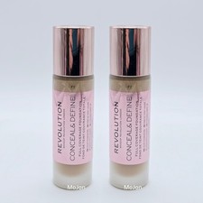Lot Of 2 Makeup Revolution Conceal  Define Full Coverage Foundation F7 Sealed