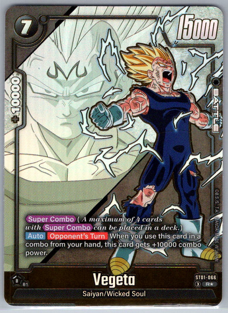 Vegeta (Alternate Art) ST01-066 R Story Booster 01 Holofoil NM