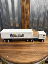 Vintage Ertl Pressed Steel Tractor Trailer Dow Brands Made in USA (1989) 11.5โ