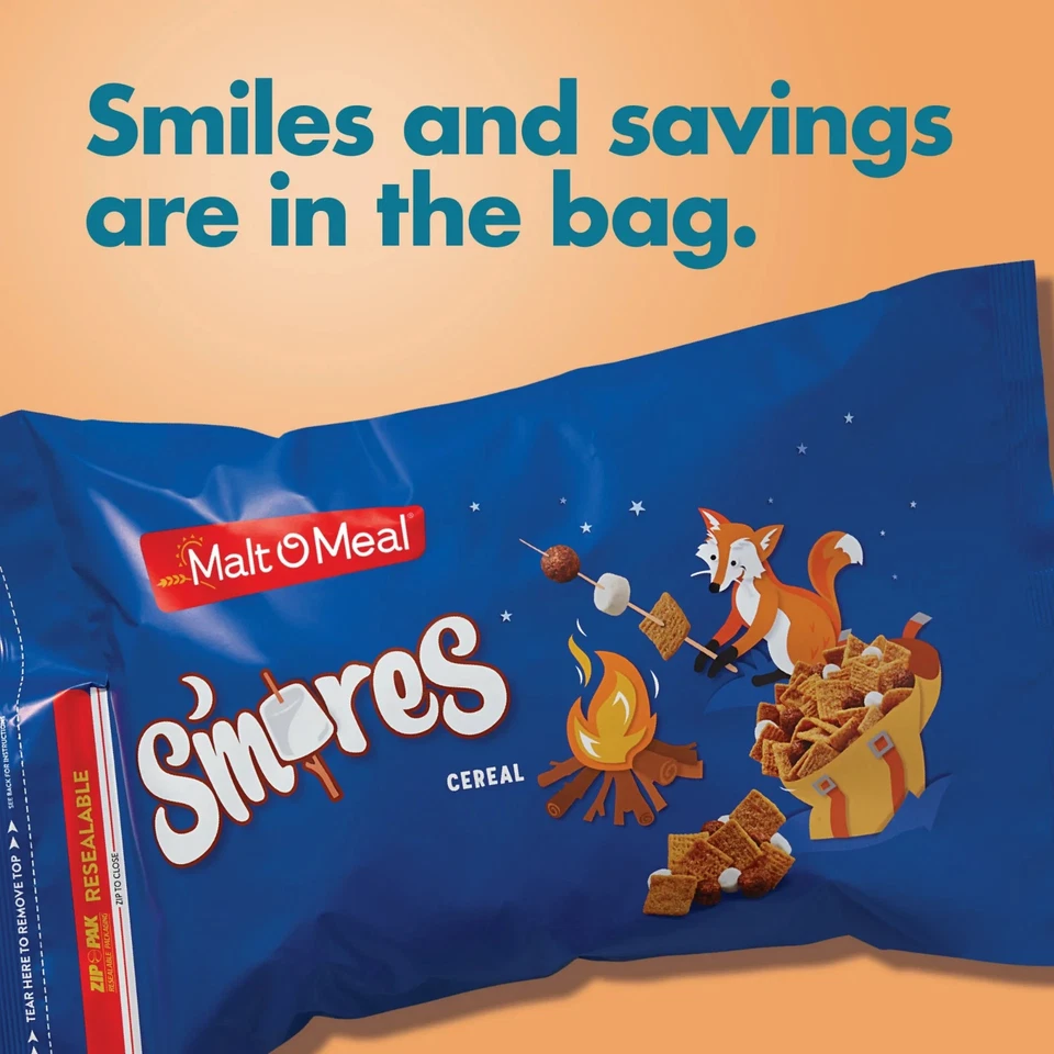 Malt-O-Meal S'mores breakfast Cereal crunchy Smores Cereal 30oz Resealable Ba... - Image 3 of 4