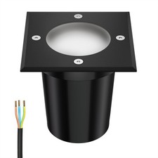 Encastré de sol RELI pour extérieur IP67 noir givré carré 11 x 11cm incl.