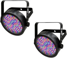 2 Chauvet DJ SlimPar 56 LED DMX Slim Par Can Stage Pro RGB Lighting Effects