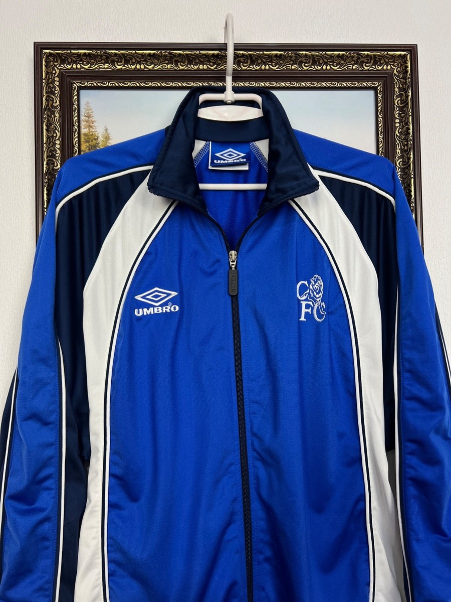 00s Chelsea umbro track jacket M men 短丈 Vintage 90's Umbro Chelsea Football Jacket Soccer Track Top Blue