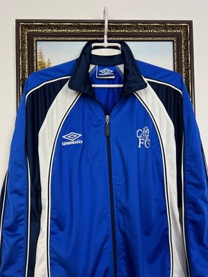 Vintage 90's Umbro Chelsea Football Jacket Soccer Track Top Blue