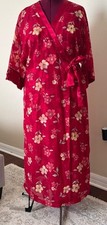 Secret Treasures Women Burgundy 2 pc set Maxi nightgown robe Floral Size L NEW
