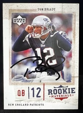 Tom Brady Auto 2005 Upper Deck Signed Rookie Materials #51 Patriots NFL Legend