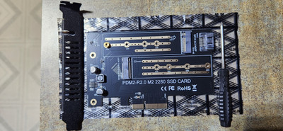 M.2 NVME Hard Disk Adapter Double SSDs/SATA Expansion Card SSDs-PCIE HD Adapter