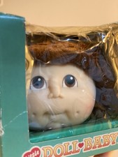 Vtg 1984 Martha Nelson Thomas Little Doll Baby Head Curly Brown Hair 3175 NOS CP
