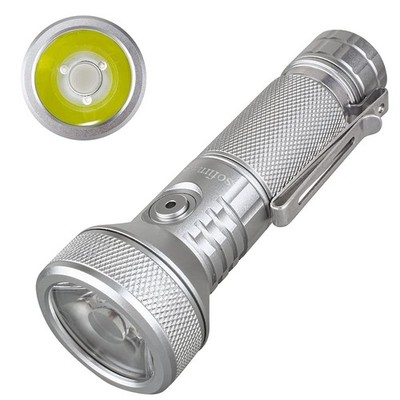 Silver Sofirn IF22A 2100 Lumen SFT40 LED Thrower Flashlight w/21700 Li-ion Batt