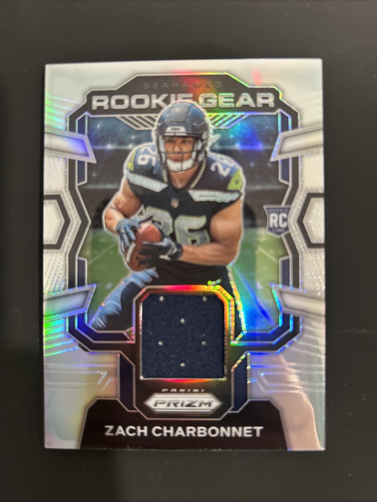 2023 Panini Prizm - Rookie Gear Zach Charbonnet #RG-ZC (MEM) Seattle Seahawks
