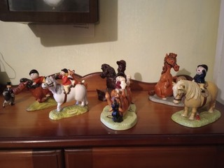 VINTAGE X 6 1980s THELWELL PONIES