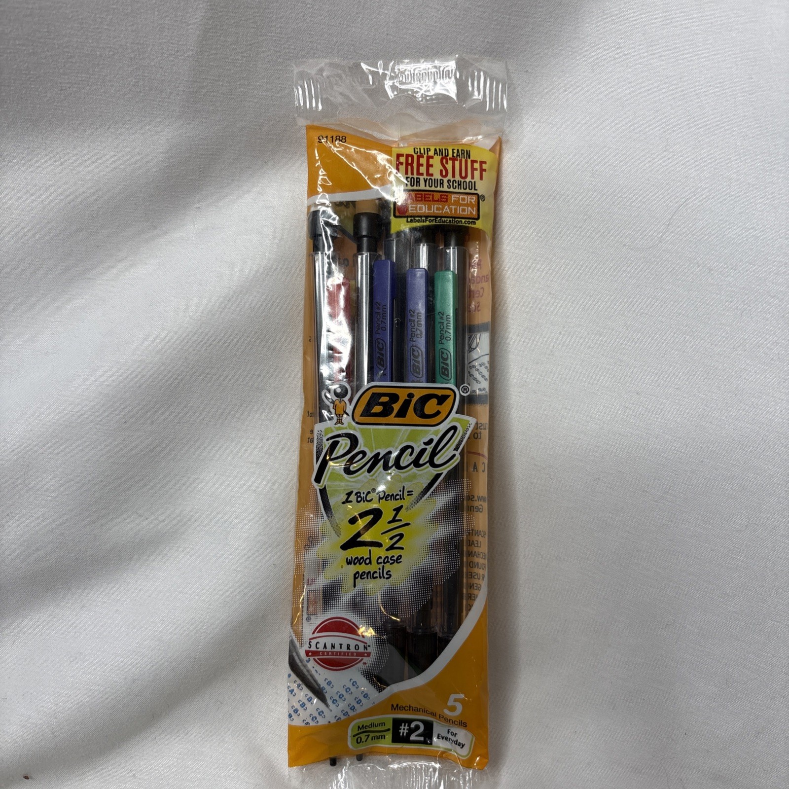 S #2 Medium .7 Mm 5 Assorted Colors Black Base 91188