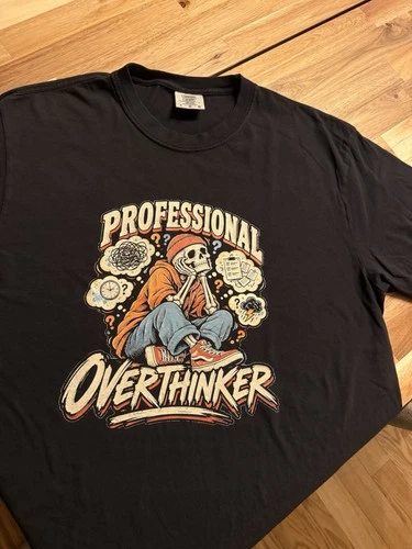 Skeleton Graphic Professional Over Thinker T-Shirt Comfort Colors Size L Unisex - product listing photo