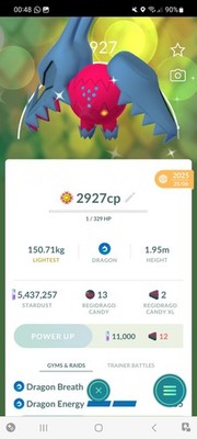Pokemon Go Shiny Legendary Regidrago ( High CP ) 