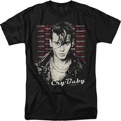 Retro Johnny Depp Cry-Baby Shirt Short Sleeve Men Black Unisex S-2345XL 2C712