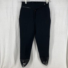 Vintage Obermeyer Sport Size 14R Women s Black Wool Blend Stirrup Snow Ski Pants