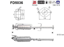 AS DPF Rußpartikelfilter Dieselpartikelfilter FD5036 Cordierit für MAZDA Sport