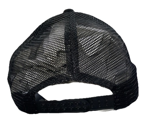 Womens One Size OSFM Embroidered Vivid Floral Flower Black Mesh Baseball Hat Cap - Bild 4 von 5