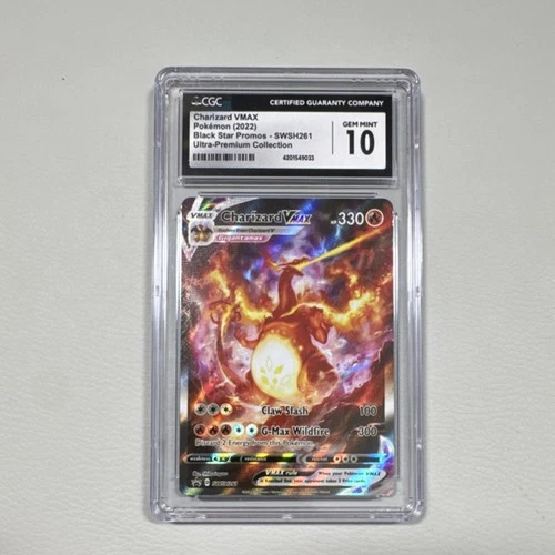 The Pokémon Company Charizard VMAX CGC 10 Black Star Promo SWSH261 Full Art Holo
