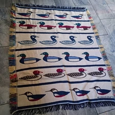 vintage Crown crafts blanket Ducks Theme.