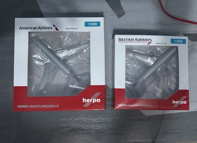 Herpa American & British Airways A330-200 & 767-300 Landor 1:500 **BUNDLE**