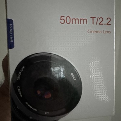 Meike Cinema Prime Lens 50mm T2.2 Canon RF (Super35) for Canon R or RED Komodo
