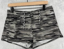 AFTCO Gray Camouflage Mid Rise Stretch Fishing Mercam Chino Shorts 3” Women’s  6