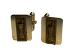 Vintage Rx Pharmacy Apothecary Mortar Pestle Medical Doctor Gold tone Cufflinks — photo 1