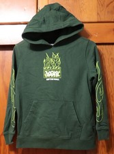 Vans Green Neon Flames Hoodie Pullover Youth Small YS