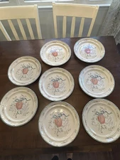International "Marmalade Goose" Stoneware Japan Dinner Plates 8 plates Cottage