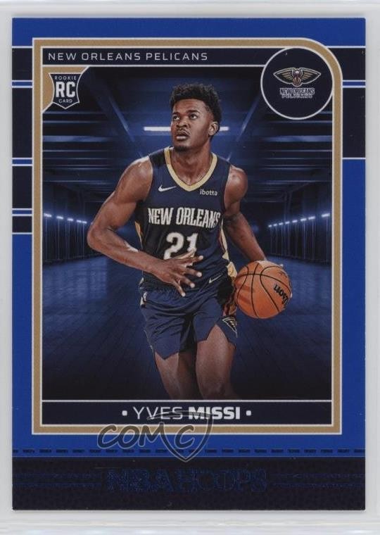 2024-25 Panini NBA Hoops Rookies Blue Yves Missi #251 Rookie RC 0o2b