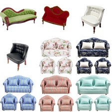 Poltrona casa delle bambole 1-3 pezzi 1:12 divano poltrona mini arredamento soggiorno giocattolo