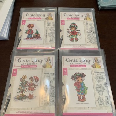 Crafter s Companion Conie Fong Art & Design Photopolymer Stamp Set Lot Of 4 New