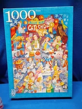 FX Schmid 78140 Blue Ribbon Cat Show 1000 Piece Jigsaw Puzzle Bill Bell 2003