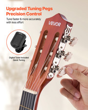 VEVOR 38" Full Size Classical Guitar Starter Kit - Natural Wood, Nylon Strings