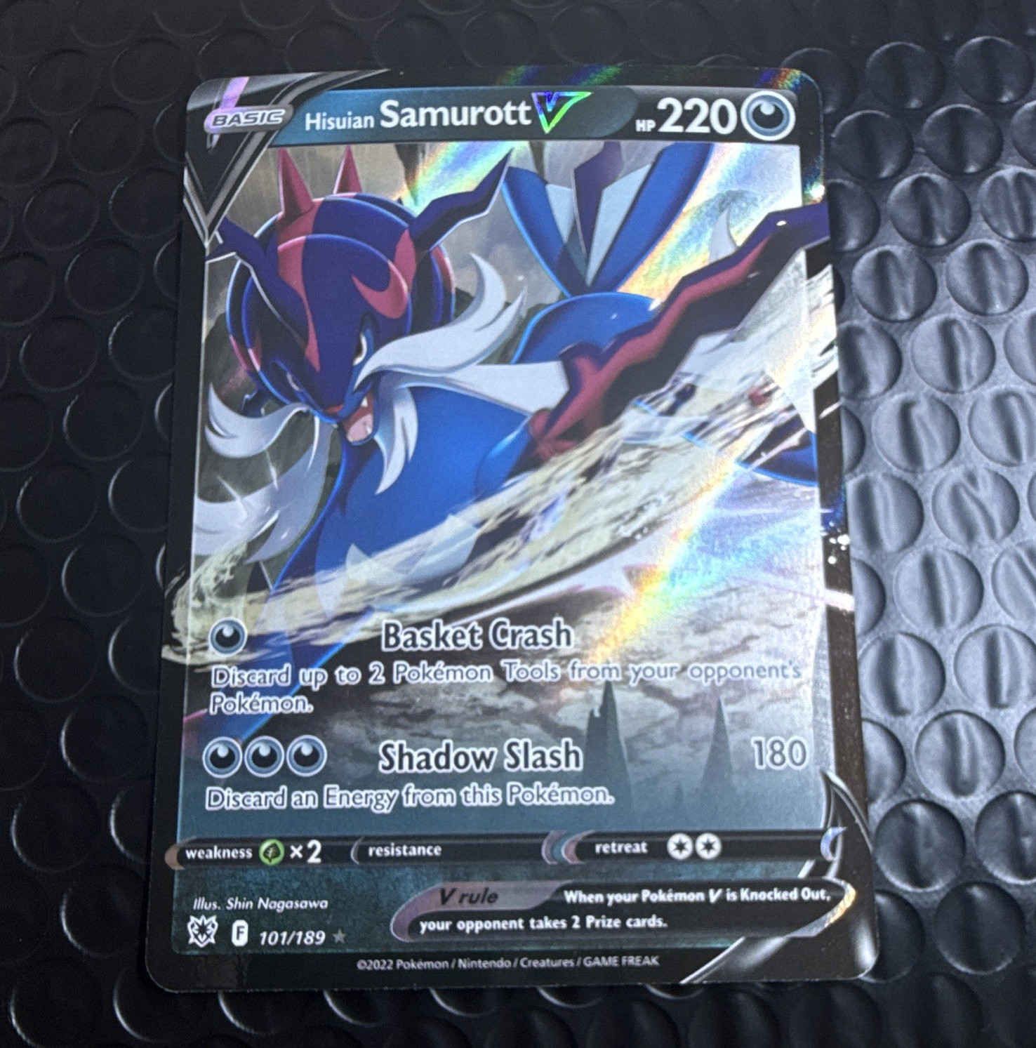 The Pokémon Company Hisuian Samurott V 176/189 Astral Radiance UR Holo ENG