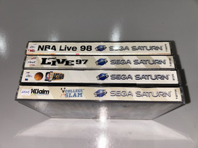 4 Sega Saturn Basketball Games (College Slam, NBA Live 97, 98, Action) - Lot #1