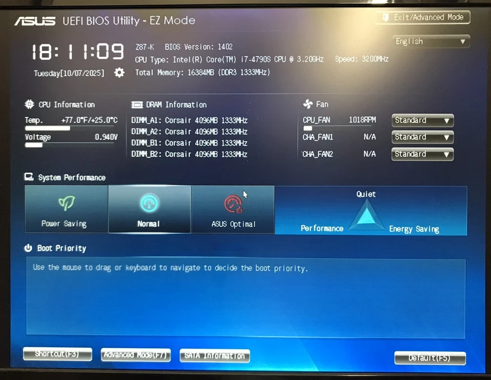 Scheda madre LGA 1150 ASUS Z87K CPU Intel Core i7-4790S 16GB DDR3 HDMI USB3.0 - Immagine 2 di 4