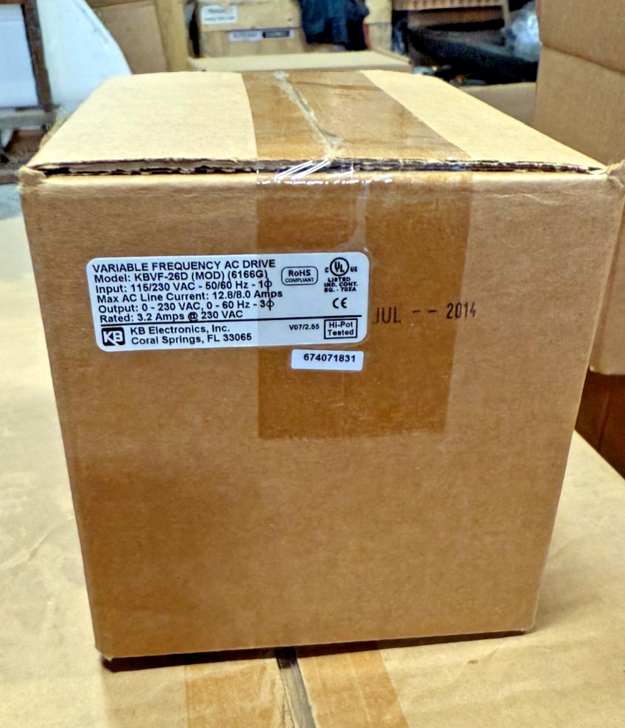 KB Electronics KBVF-26D (MOD)(6166F) AC DRIVE 115/230VAC 50/60HZ 12.8/8.0amps