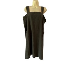 Olive Green Apron Work Gardening Utility Pockets Woman Size Small