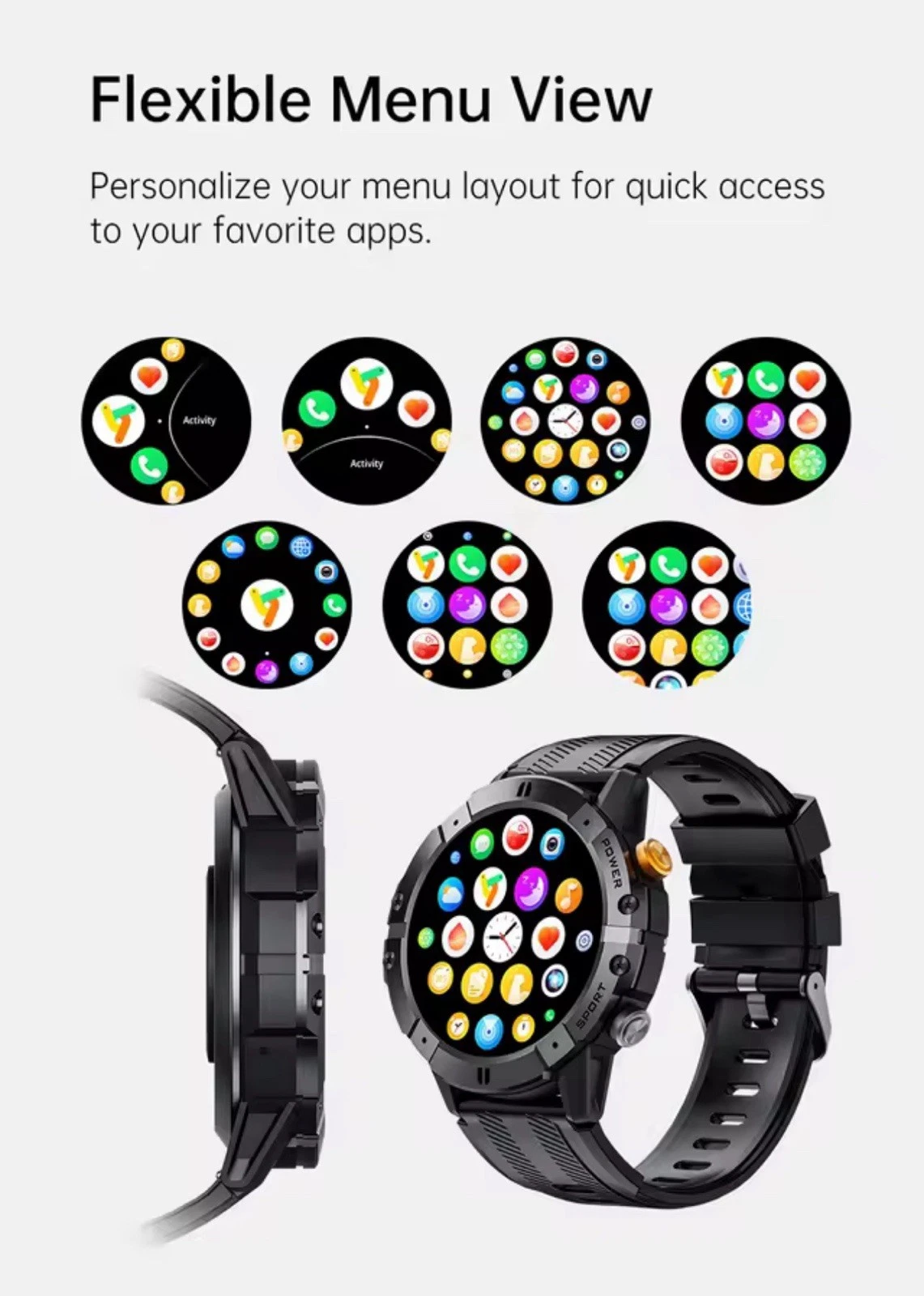 C29 Smartwatch 1.52-Inch 1ATM Waterproof Sport Watch for Men 410Mah Battery