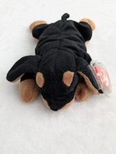 Ty Beanie Baby Doby The Doberman Dog 1996 Retired Mint With Tag Protector