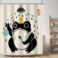 Funny Frog Shower Curtain Bathroom Set 60"W x 71"L Pack of 1 A-funny Frog