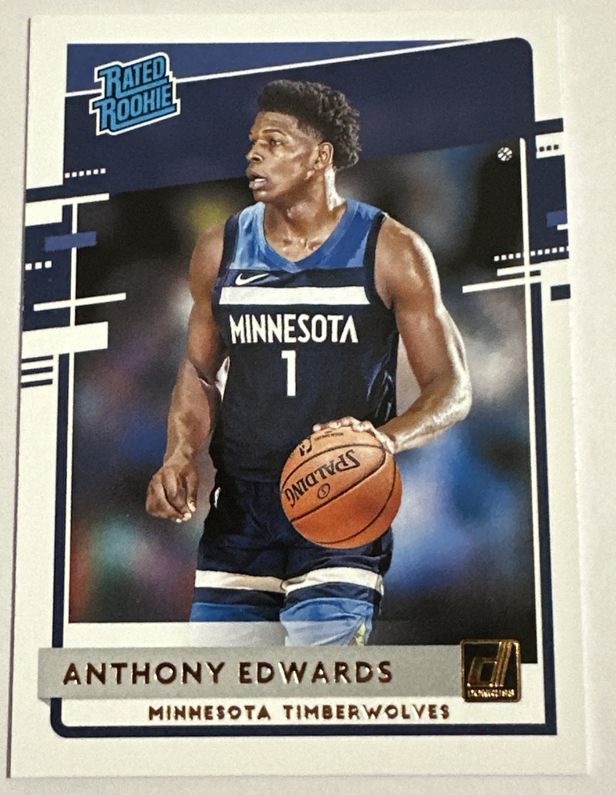 2020-21 DONRUSS BASKETBALL ANTHONY EDWARDS RATED ROOKIE #201 Timberwolves
