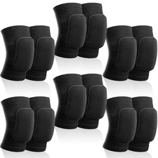 6 Pairs Knee Pads for Women Men, Soft Breathable Volleyball Tactical Knee Pads W