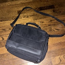 Vintage Apple Black Laptop Messenger Bag - 14  X 12  - Rainbow Brite APPLE Logo