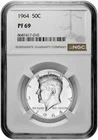 1964 50c Silver Proof Kennedy Half Dollar NGC PF 69 with New Holder
